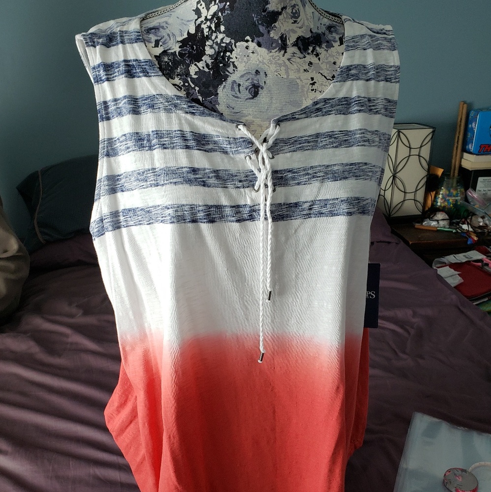 Chaps sleeveless shirt patriotic size XXL